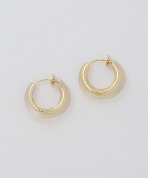 NANO universe（ナノユニバース）の「クリアフープピアス（ピアス（両耳用）・レディース・シルバー/ゴールド・FREE）」の6枚目の写真