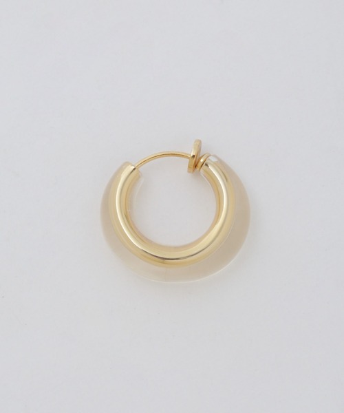 NANO universe（ナノユニバース）の「クリアフープピアス（ピアス（両耳用）・レディース・シルバー/ゴールド・FREE）」の7枚目の写真