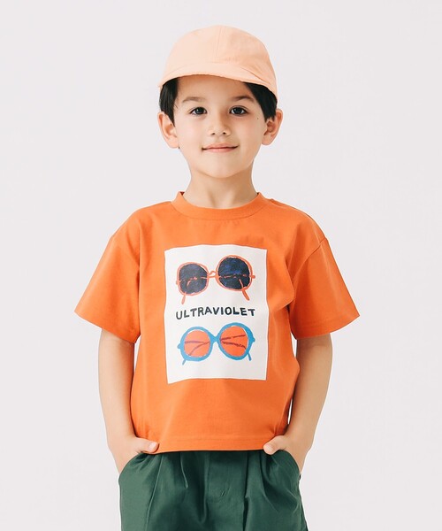 B:MING by BEAMS(ビーミングバイビームス)の「サマー モチーフ プリント Tシャツ2025SS(100~140cm)(Tシャツ/カットソー・キッズ・ミント/オレンジ・130/110/100/140/120)」の2枚目の写真