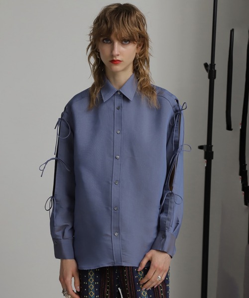 ROSE BUD（ローズバッド）の「リボンスリーブシャツ（シャツ/ブラウス・レディース・ブルー/ベージュ・ONE SIZE）」の17枚目の写真