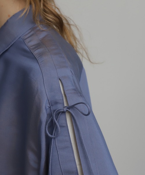ROSE BUD（ローズバッド）の「リボンスリーブシャツ（シャツ/ブラウス・レディース・ブルー/ベージュ・ONE SIZE）」の21枚目の写真