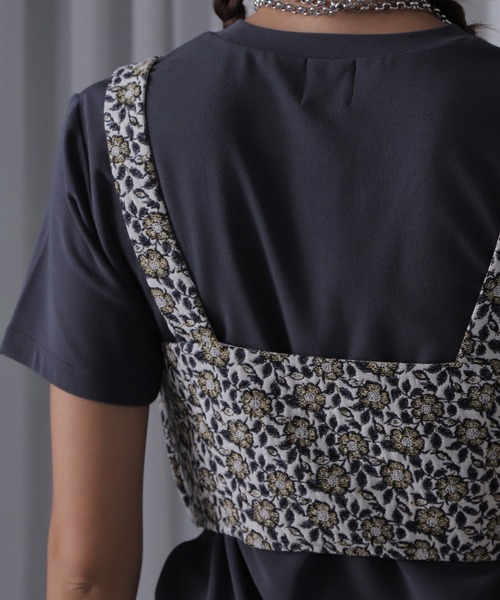 ROSE BUD(ローズバッド)の「(mici)フラワージャカードビスチェ(シャツ/ブラウス・レディース・イエロー・ONE SIZE)」の10枚目の写真