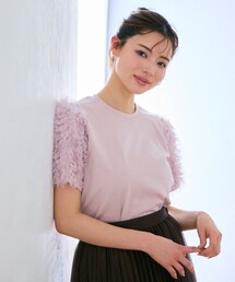 チュールスリーブ Tシャツ