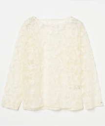 FLORAL PATTERN SHEER BLOUSE