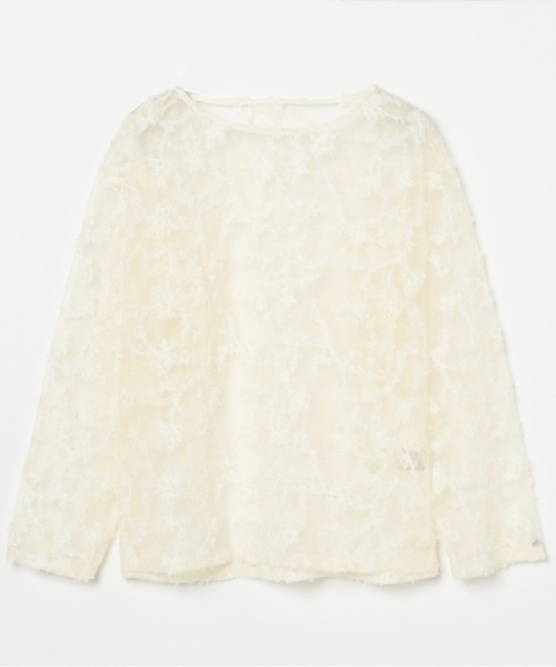 HELIOPOLE(エリオポール)の「FLORAL PATTERN SHEER BLOUSE(シャツ/ブラウス・レディース・ホワイト/ブラック・38)」の1枚目の写真