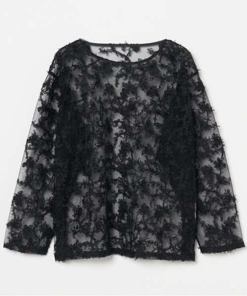 HELIOPOLE(エリオポール)の「FLORAL PATTERN SHEER BLOUSE(シャツ/ブラウス・レディース・ホワイト/ブラック・38)」の14枚目の写真
