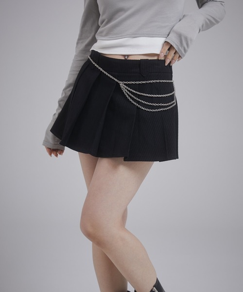 ENVYM（アンビー）の「プリーツミニスカート（スカート・レディース・アイボリー/ピンク/ブラック・MEDIUM/SMALL）」の3枚目の写真