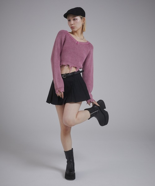 ENVYM（アンビー）の「プリーツミニスカート（スカート・レディース・アイボリー/ピンク/ブラック・MEDIUM/SMALL）」の20枚目の写真