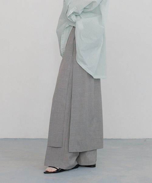 yuw（ユウ）の「ラップスカ－トレイヤードパンツ　 323458（その他パンツ・レディース・ブラック/グレー・MEDIUM/LARGE）」の21枚目の写真