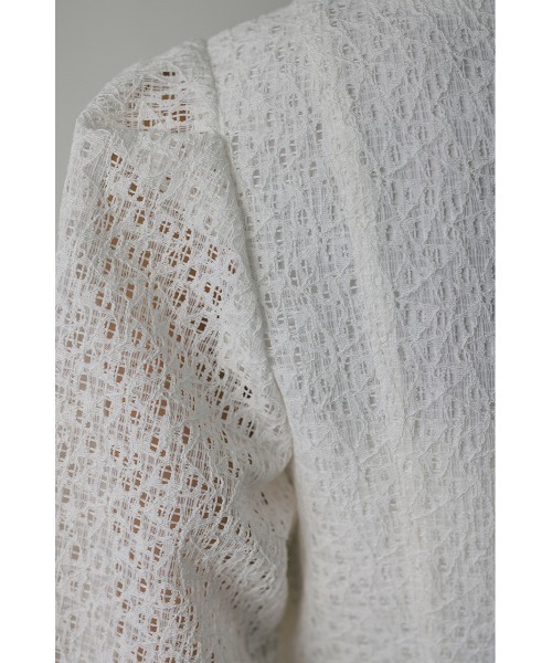 STYLEMIXER（スタイルミキサー）の「カフタックレーストップ（シャツ/ブラウス・レディース・ホワイト/オレンジ系その他/ブラック・SMALL/MEDIUM）」の12枚目の写真