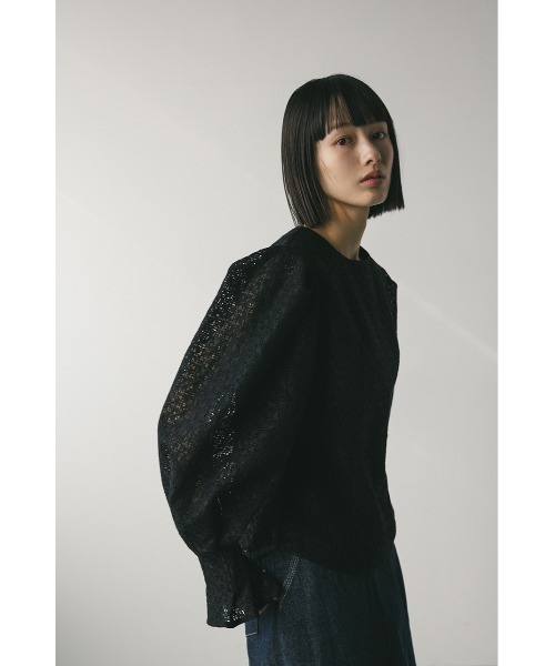 STYLEMIXER（スタイルミキサー）の「カフタックレーストップ（シャツ/ブラウス・レディース・ホワイト/オレンジ系その他/ブラック・SMALL/MEDIUM）」の16枚目の写真