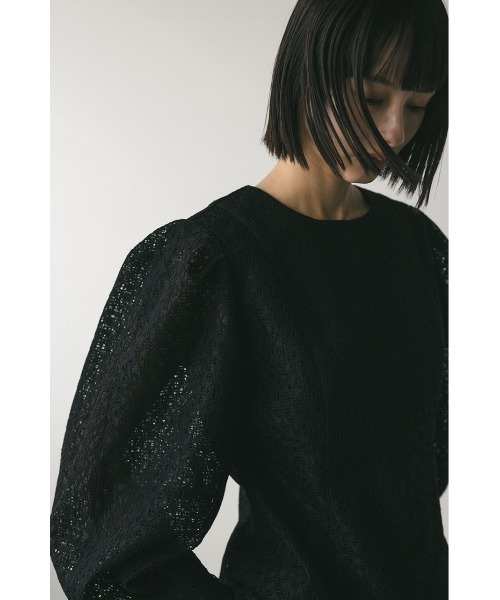 STYLEMIXER（スタイルミキサー）の「カフタックレーストップ（シャツ/ブラウス・レディース・ホワイト/オレンジ系その他/ブラック・SMALL/MEDIUM）」の18枚目の写真