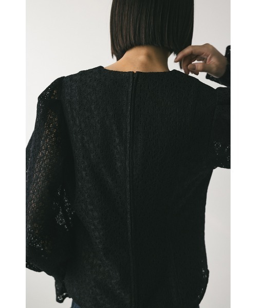 STYLEMIXER（スタイルミキサー）の「カフタックレーストップ（シャツ/ブラウス・レディース・ホワイト/オレンジ系その他/ブラック・SMALL/MEDIUM）」の20枚目の写真