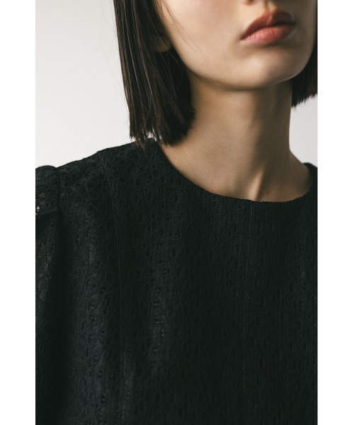 STYLEMIXER（スタイルミキサー）の「カフタックレーストップ（シャツ/ブラウス・レディース・ホワイト/オレンジ系その他/ブラック・SMALL/MEDIUM）」の21枚目の写真