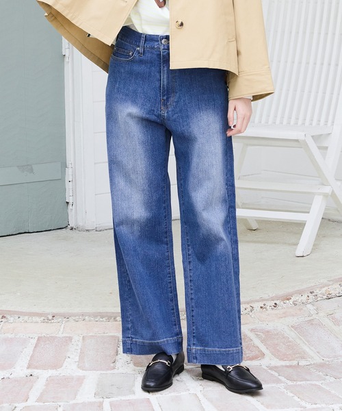 Petit Honfleur（プチオンフルール）の「バギーデニムパンツ（デニムパンツ・レディース・ブルー/ネイビー・64/67）」の2枚目の写真