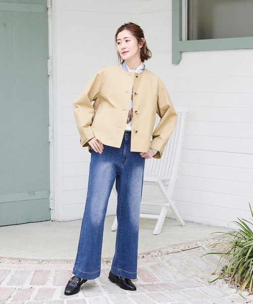 Petit Honfleur（プチオンフルール）の「バギーデニムパンツ（デニムパンツ・レディース・ブルー/ネイビー・64/67）」の4枚目の写真