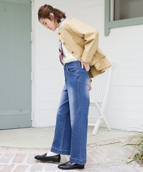 Petit Honfleur（プチオンフルール）の「バギーデニムパンツ（デニムパンツ・レディース・ブルー/ネイビー・64/67）」の6枚目の写真