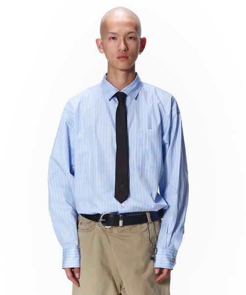 Jieda（ジエダ）の「SIDOGRAS CUTTING SHIRT（シャツ/ブラウス・メンズ・サックスブルー/サックスブルー系・1/2）」の5枚目の写真