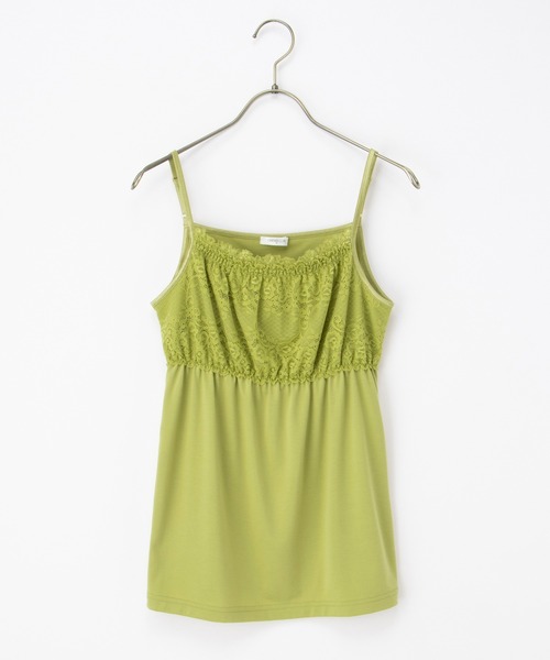 Honeys（ハニーズ）の「【ＵＶカット・吸水速乾】シャーリングキャミソール（キャミソール・レディース・サックスブルー/ブラック/オフホワイト/ブルー/ベージュ/ライム/ピンク/ボルドー/モカ・L/LL/M/S）」の5枚目の写真