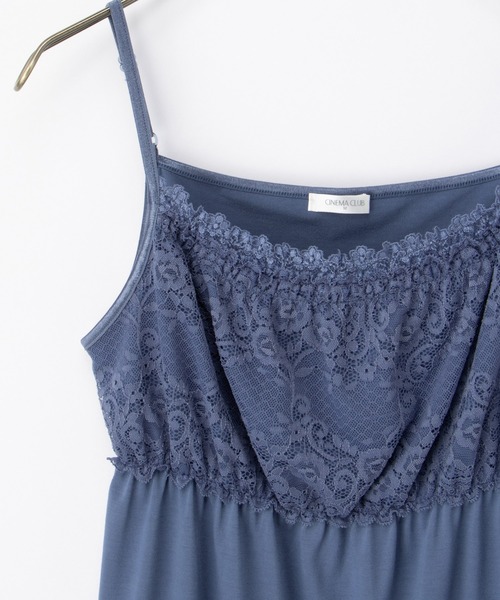 Honeys（ハニーズ）の「【ＵＶカット・吸水速乾】シャーリングキャミソール（キャミソール・レディース・サックスブルー/ブラック/オフホワイト/ブルー/ベージュ/ライム/ピンク/ボルドー/モカ・L/LL/M/S）」の20枚目の写真