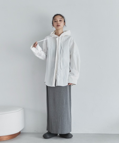 feepur（フェピュール）の「タフタフーディーシャツ（シャツ/ブラウス・レディース・ブラック/オフホワイト・MEDIUM）」の10枚目の写真