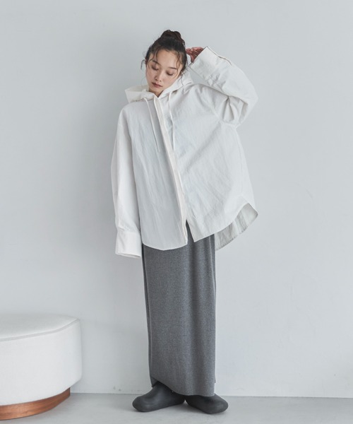 feepur（フェピュール）の「タフタフーディーシャツ（シャツ/ブラウス・レディース・ブラック/オフホワイト・MEDIUM）」の12枚目の写真