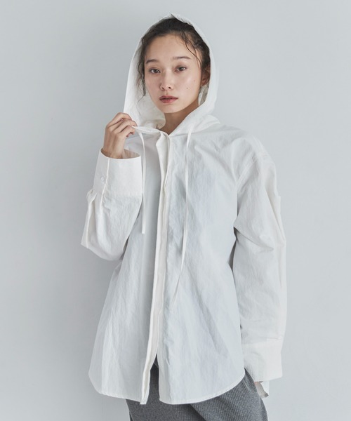 feepur（フェピュール）の「タフタフーディーシャツ（シャツ/ブラウス・レディース・ブラック/オフホワイト・MEDIUM）」の20枚目の写真