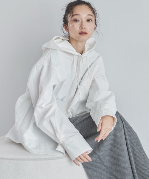 feepur（フェピュール）の「タフタフーディーシャツ（シャツ/ブラウス・レディース・ブラック/オフホワイト・MEDIUM）」の15枚目の写真