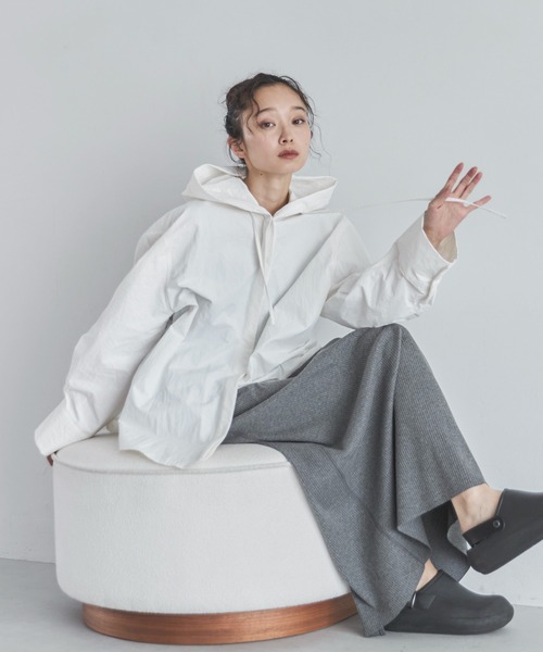 feepur（フェピュール）の「タフタフーディーシャツ（シャツ/ブラウス・レディース・ブラック/オフホワイト・MEDIUM）」の22枚目の写真