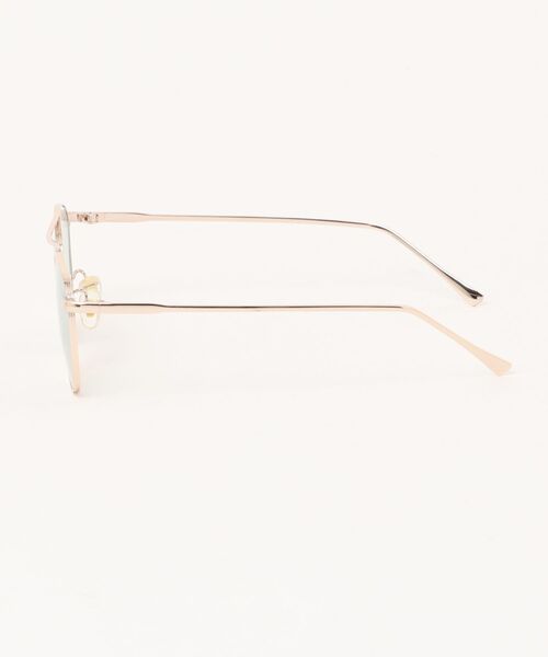 Revo.（レボ）の「メタルフレーム ツーブリッジ ボストン型 クリアカラーレンズ サングラス UVカット（サングラス・レディース・ライトグレー/ライトグリーン/ライトベージュ・FREE）」の4枚目の写真