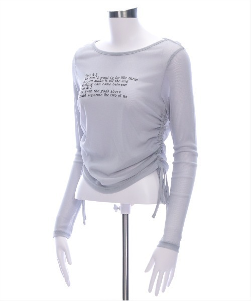 clear（クリア）の「サイドドロストロゴシアートップス［大人カジュアル］≪SS新作≫（Tシャツ/カットソー・レディース・グレー/ピンク/グリーン・F）」の9枚目の写真