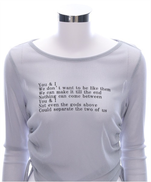 clear（クリア）の「サイドドロストロゴシアートップス［大人カジュアル］≪SS新作≫（Tシャツ/カットソー・レディース・グレー/ピンク/グリーン・F）」の13枚目の写真