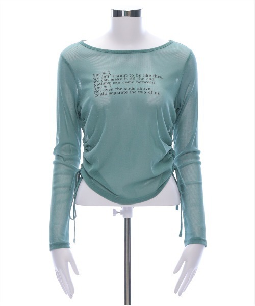 clear（クリア）の「サイドドロストロゴシアートップス［大人カジュアル］≪SS新作≫（Tシャツ/カットソー・レディース・グレー/ピンク/グリーン・F）」の18枚目の写真