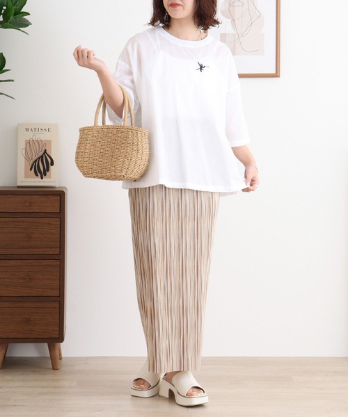 ブラウス シャツ EMAGO いたずらネコ刺繍ブラウス レディース EMAGO いたずらネコ刺繍ブラウス（シャツ/ブラウス）｜Emago