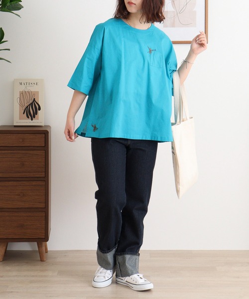 EMAGO いたずらネコ刺繍ブラウス（シャツ/ブラウス）｜Emago