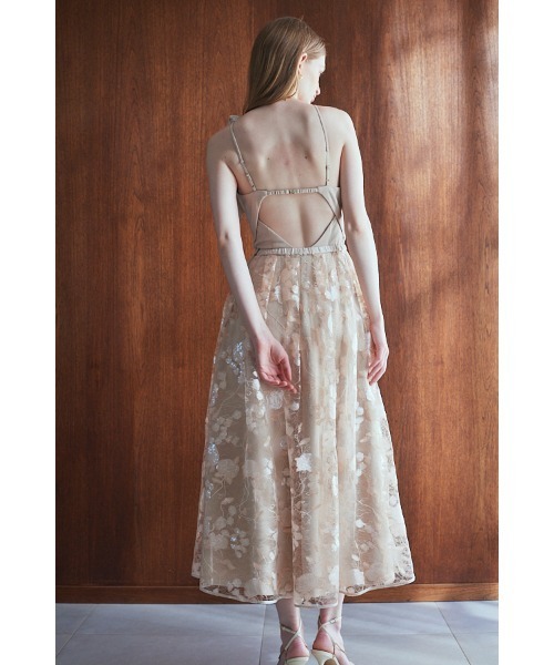 Estella.K（エステラケー）の「Annie Dress カットソーミディドレス＆スパンコールレーススカートSet（ワンピース・レディース・ブラック/ベージュ系・FREE）」の20枚目の写真