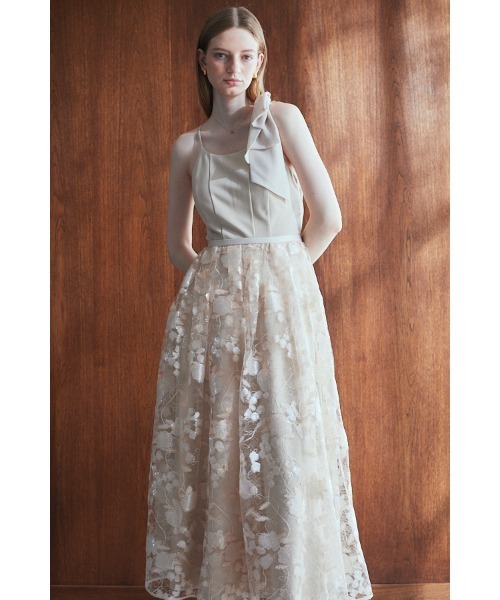 Estella.K（エステラケー）の「Annie Dress カットソーミディドレス＆スパンコールレーススカートSet（ワンピース・レディース・ブラック/ベージュ系・FREE）」の22枚目の写真