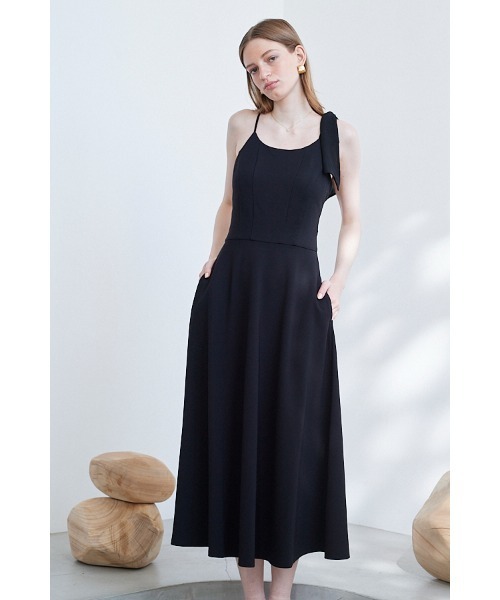 Estella.K（エステラケー）の「Annie Dress カットソーミディドレス＆スパンコールレーススカートSet（ワンピース・レディース・ブラック/ベージュ系・FREE）」の4枚目の写真