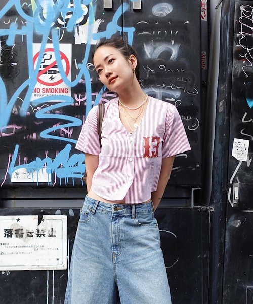 TEEN BOOP（ティーンブープ）の「ベースボールSH（シャツ/ブラウス・レディース・ブラック/レッド・FREE）」の2枚目の写真