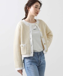 Torrazzo Donna | メッシュバイカラーカーディガン(カーディガン/ボレロ)