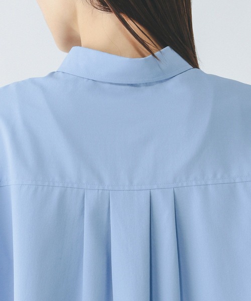 GLOBAL WORK（グローバルワーク）の「イージーケア刺繍シャツ/321333（シャツ/ブラウス・レディース・ライトブルー/ホワイト・REGULER/LONG）」の15枚目の写真