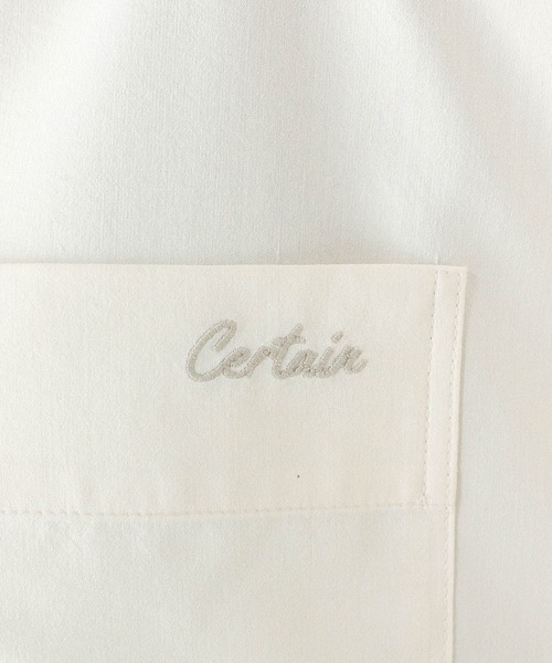 GLOBAL WORK（グローバルワーク）の「イージーケア刺繍シャツ/321333（シャツ/ブラウス・レディース・ライトブルー/ホワイト・REGULER/LONG）」の11枚目の写真