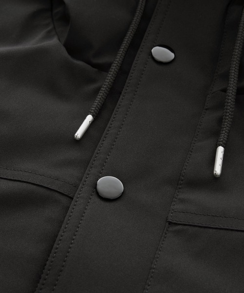 GERRY（ジェリー）の「GERRY / ジェリー 別注 <撥水・防風> ラバー/刺繍ロゴ オーバーサイズ フードパディングジャケット【BARK MANHATTAN】（ダウンジャケット/コート・メンズ・チャコール/アイボリー/ライトグリーン/ブラック/グレイッシュベージュ・M/L）」の18枚目の写真