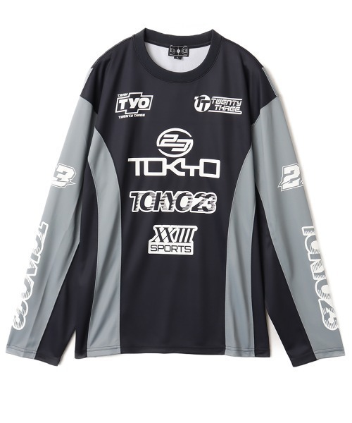TOKYO 23(トウキョウニジュウサン)の「TOKYO 23 GAME L/S T-shirt / トウキョウ23 ゲーム エルエス Tシャツ(その他トップス・メンズ・グリーン/ブラック・M/L/XL/XXL)」の2枚目の写真