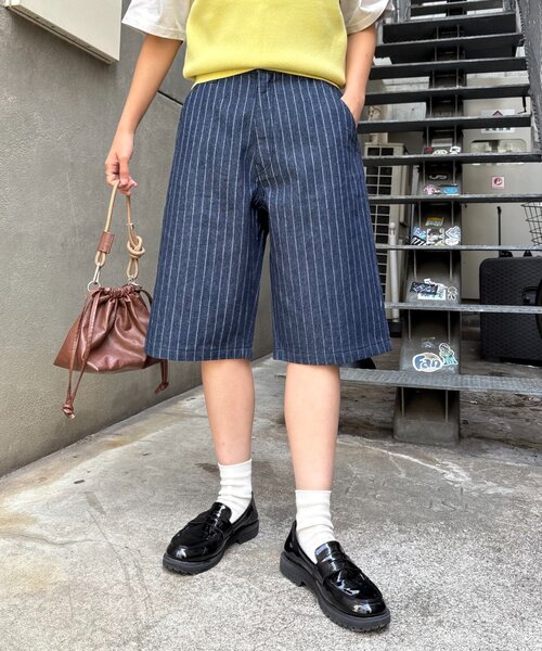 CIAOPANIC TYPY（チャオパニックティピー）の「【UNISEX】アソートデニムバミューダパンツ（デニムパンツ・レディース・ブルー/カーキ/ネイビー/インディゴブルー/ブラウン・MEDIUM/LARGE）」の4枚目の写真