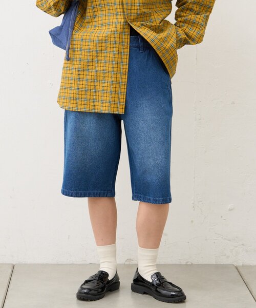 CIAOPANIC TYPY（チャオパニックティピー）の「【UNISEX】アソートデニムバミューダパンツ（デニムパンツ・レディース・ブルー/カーキ/ネイビー/インディゴブルー/ブラウン・MEDIUM/LARGE）」の9枚目の写真