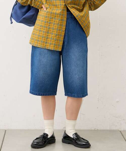 CIAOPANIC TYPY（チャオパニックティピー）の「【UNISEX】アソートデニムバミューダパンツ（デニムパンツ・レディース・ブルー/カーキ/ネイビー/インディゴブルー/ブラウン・MEDIUM/LARGE）」の10枚目の写真