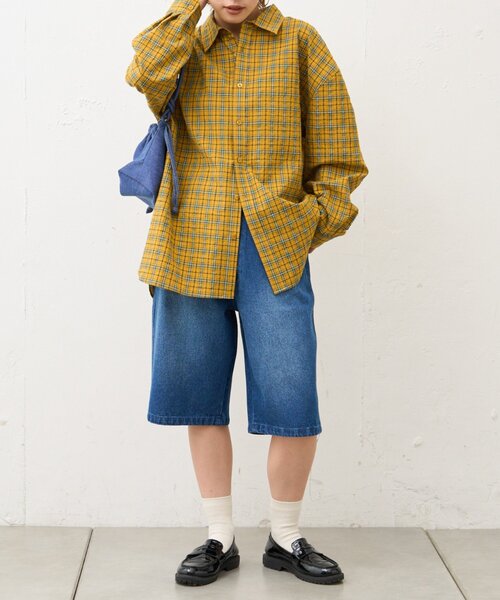 CIAOPANIC TYPY（チャオパニックティピー）の「【UNISEX】アソートデニムバミューダパンツ（デニムパンツ・レディース・ブルー/カーキ/ネイビー/インディゴブルー/ブラウン・MEDIUM/LARGE）」の15枚目の写真