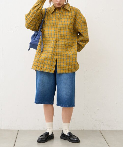 CIAOPANIC TYPY（チャオパニックティピー）の「【UNISEX】アソートデニムバミューダパンツ（デニムパンツ・レディース・ブルー/カーキ/ネイビー/インディゴブルー/ブラウン・MEDIUM/LARGE）」の16枚目の写真