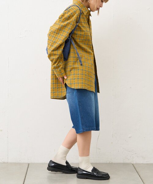 CIAOPANIC TYPY（チャオパニックティピー）の「【UNISEX】アソートデニムバミューダパンツ（デニムパンツ・レディース・ブルー/カーキ/ネイビー/インディゴブルー/ブラウン・MEDIUM/LARGE）」の18枚目の写真